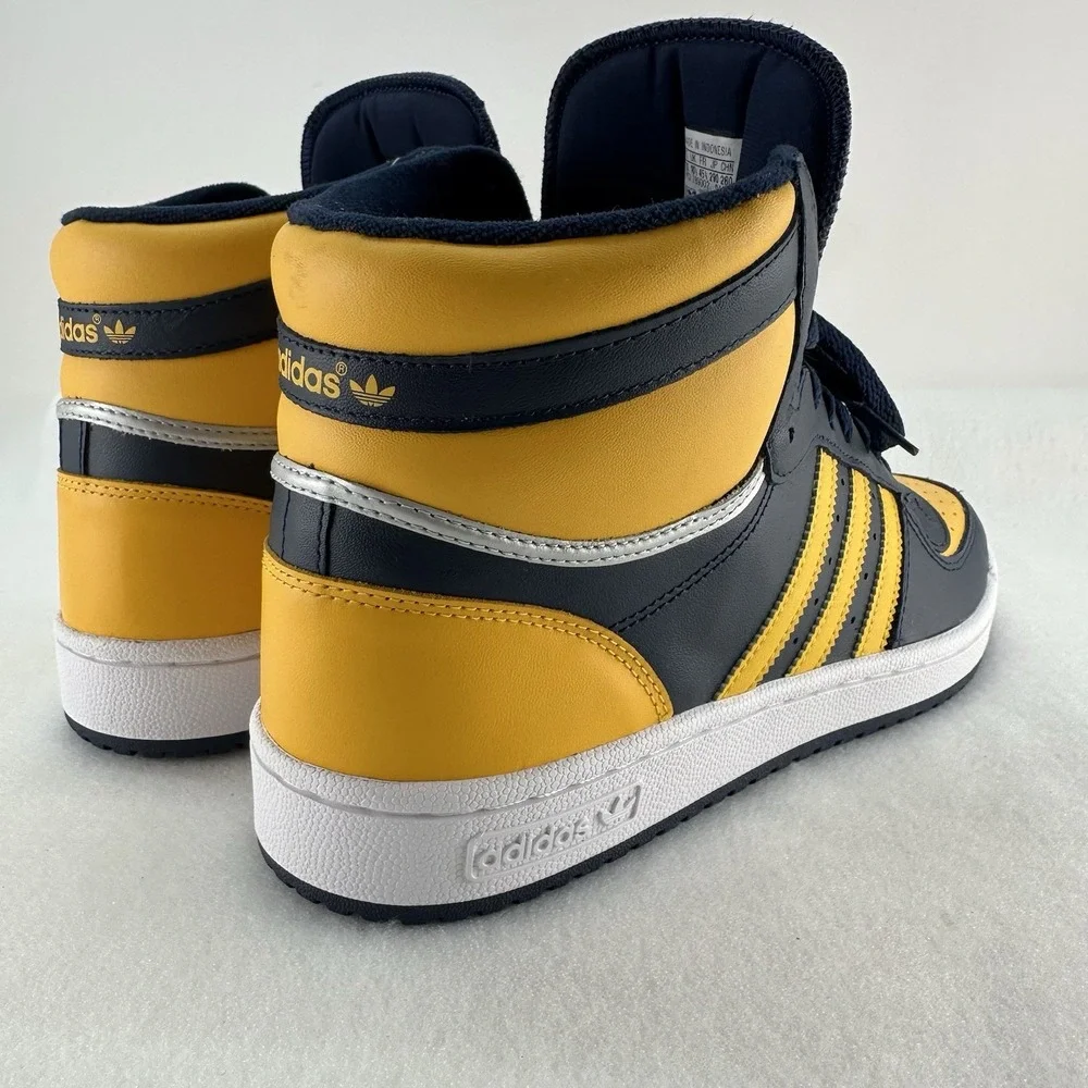 adidas Top Ten RB FV4926 Men's Size 11 Navy Yellow High Top Sneakers New